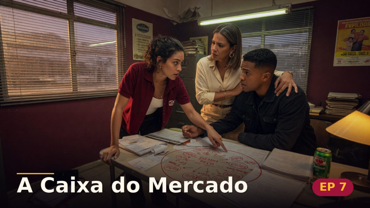 A Caixa do Mercado — Capítulo 7: O nome por trás das contas — cena da novela