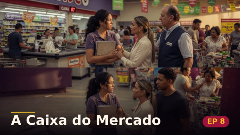 A Caixa do Mercado — Capítulo 8: O corredor da verdade — cena da novela