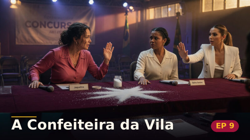 A Confeiteira da Vila — Capítulo 9: O sal sobre a mesa — cena da novela
