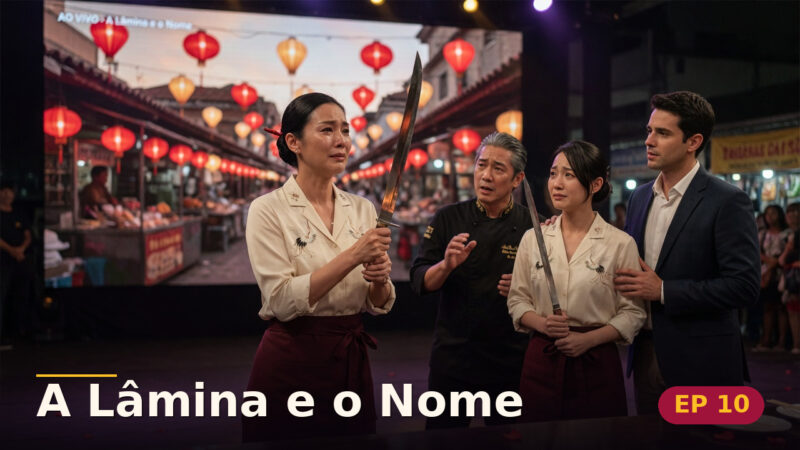A Lâmina e o Nome — Capítulo 10: A faca diante das câmeras — cena da novela
