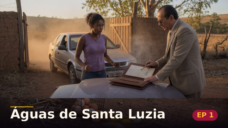 Águas de Santa Luzia — Capítulo 1: A pasta de couro em cima do capô — cena da novela
