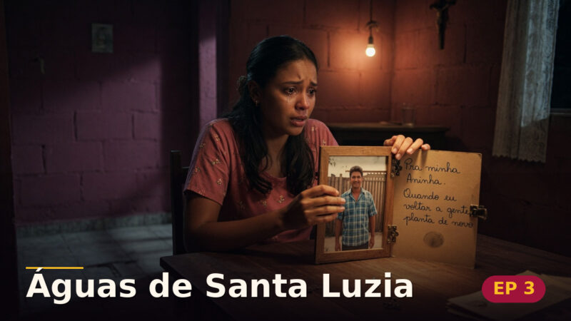 Águas de Santa Luzia — Capítulo 3: A letra dele atrás da fotografia — cena da novela