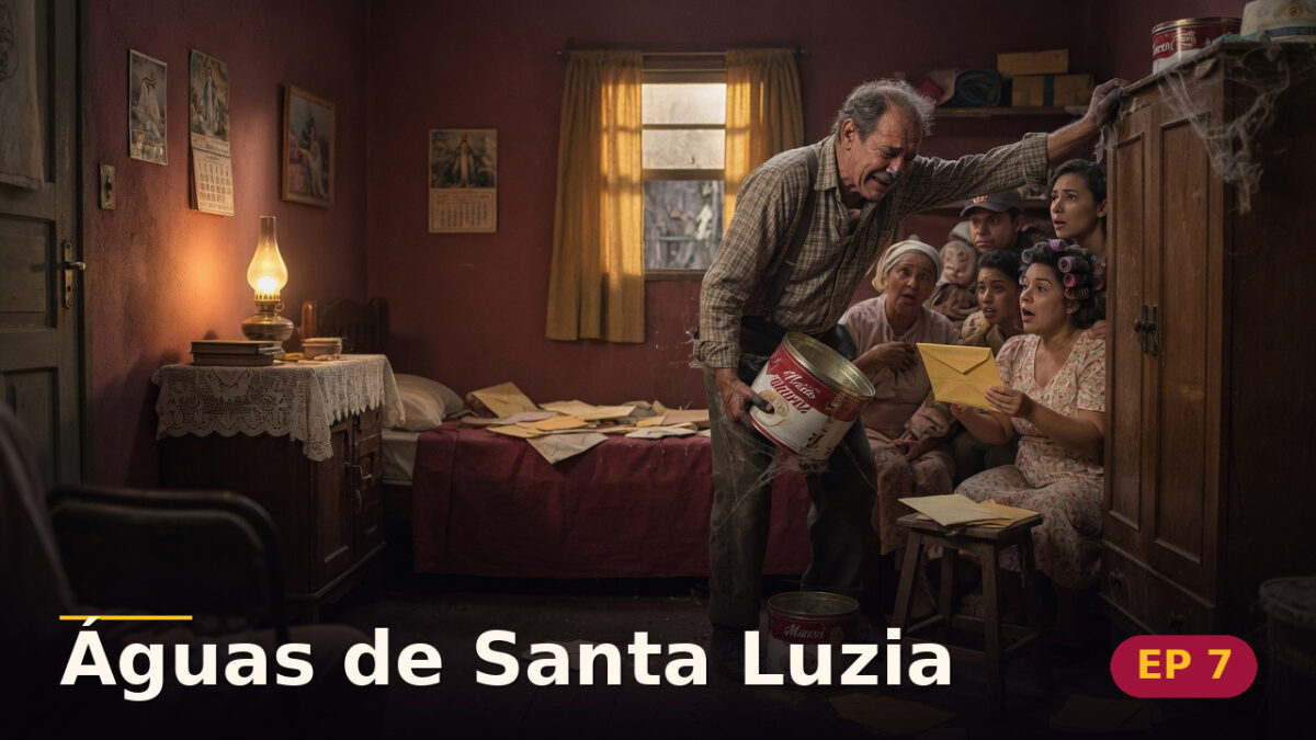 Águas de Santa Luzia — Capítulo 7: Onze cartas dentro de uma lata de bolacha — cena da novela