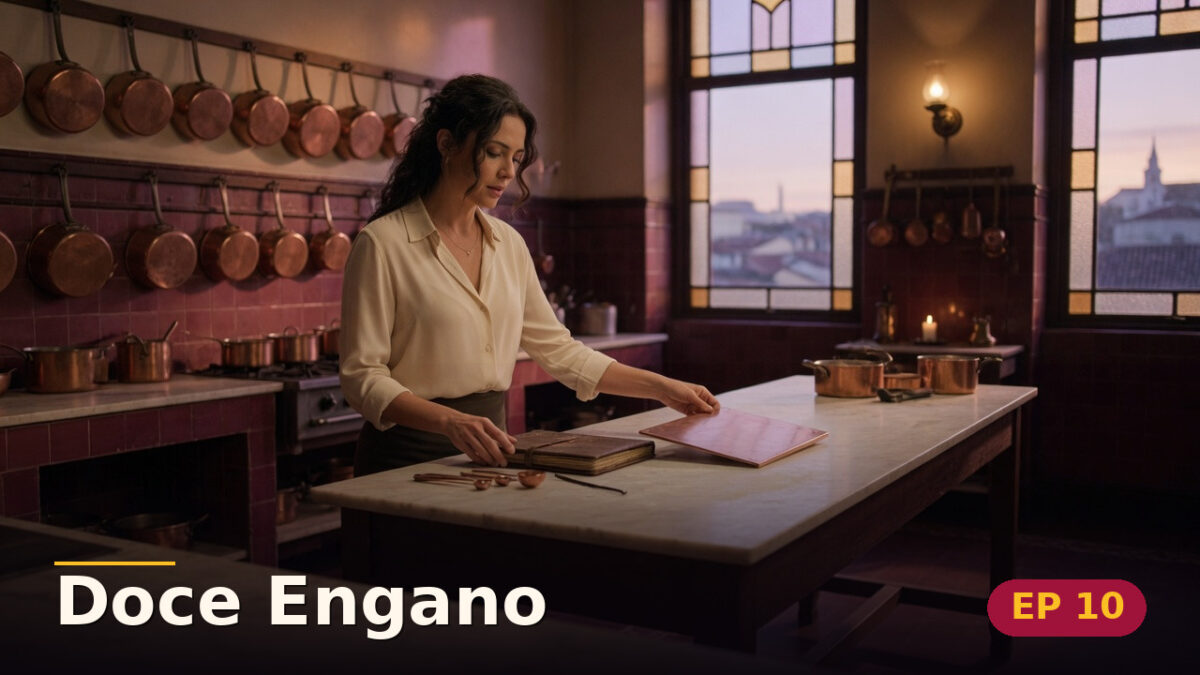 Doce Engano — Capítulo 10: A cozinha que escolheu seu nome — cena da novela