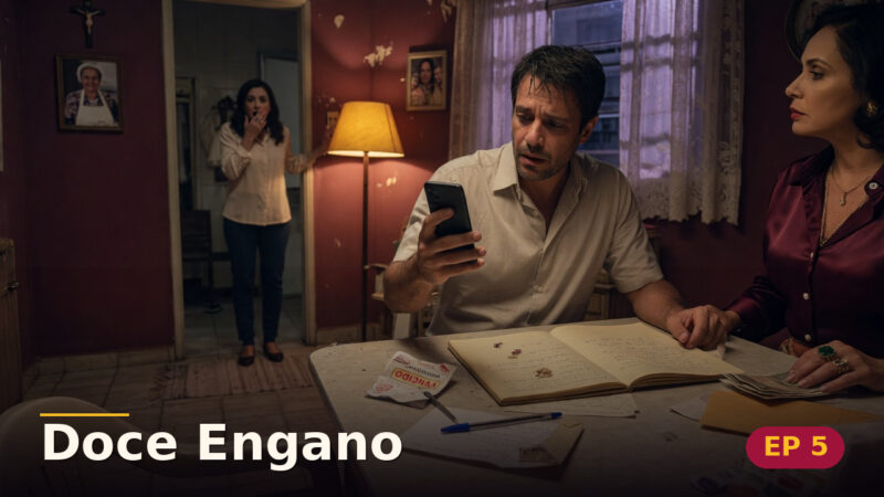 Doce Engano — Capítulo 5: A receita vendida pelo irmão — cena da novela