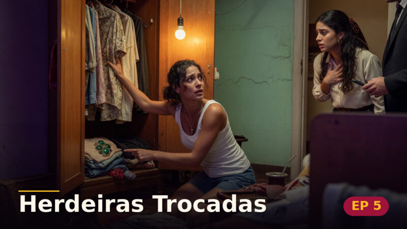 Herdeiras Trocadas — Capítulo 5: A joia dentro do armário — cena da novela