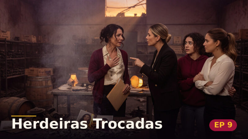 Herdeiras Trocadas — Capítulo 9: O preço do silêncio — cena da novela