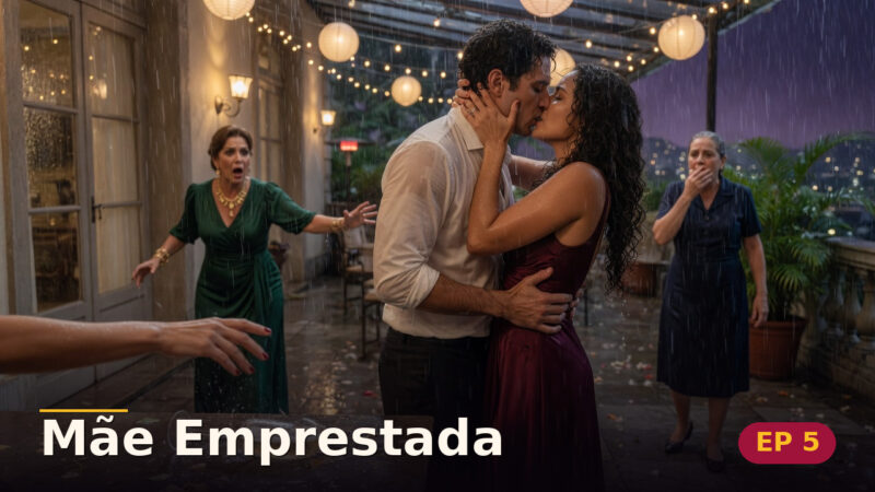 Mãe Emprestada — Capítulo 5: O beijo que nao podia existir — cena da novela