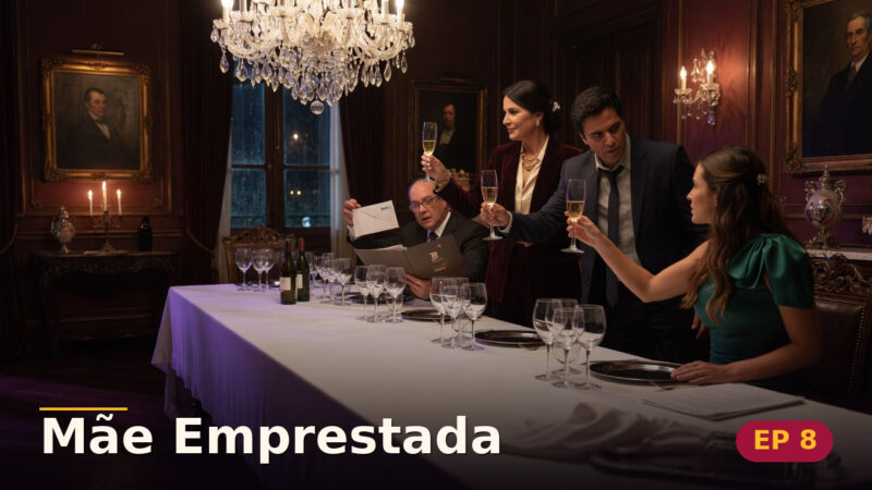 Mãe Emprestada — Capítulo 8: A heranca que ninguem quer dividir — cena da novela