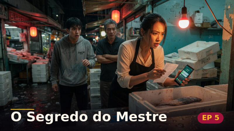 O Segredo do Mestre — Capítulo 5: A mão que vendeu o segredo — cena da novela