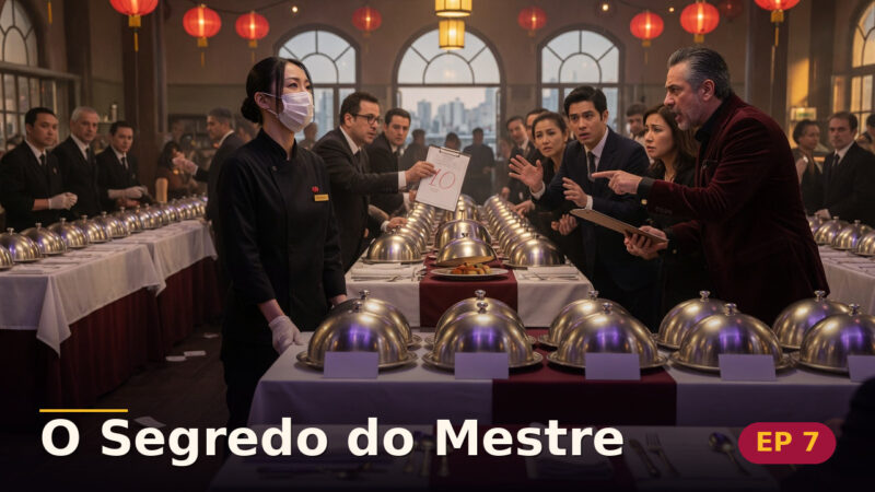 O Segredo do Mestre — Capítulo 7: A prova sem assinatura — cena da novela