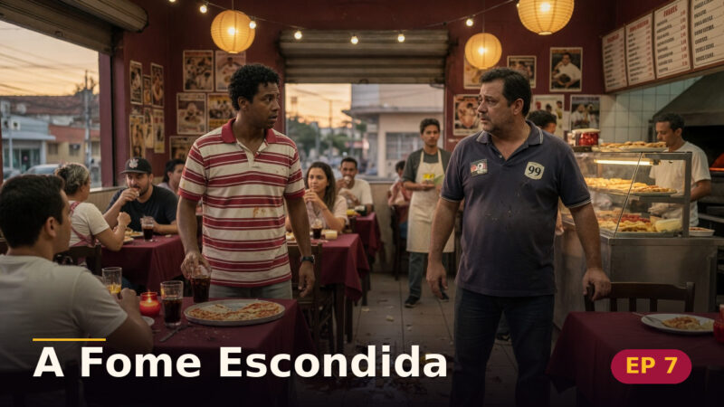 A Fome Escondida — Capítulo 7: A verdade chega pela cozinha — cena da novela
