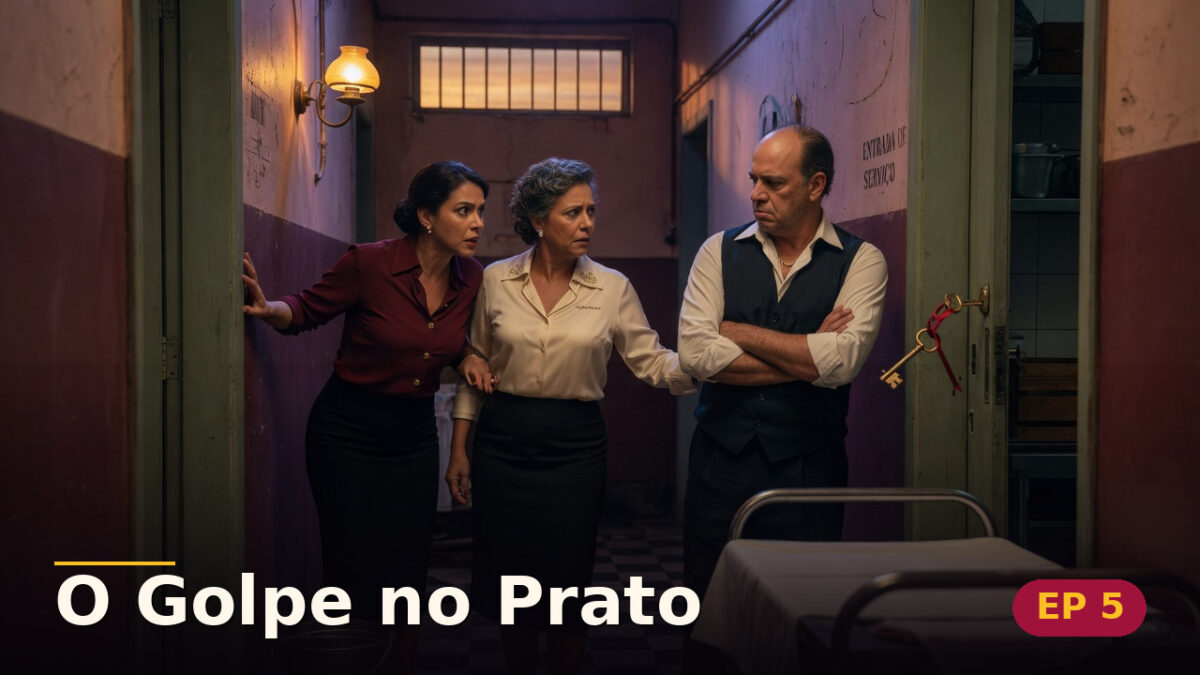 O Golpe no Prato — Capítulo 5: Alguém abriu a porta — cena da novela